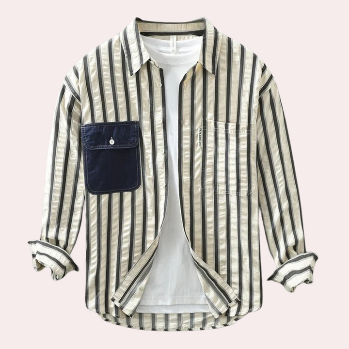 Modern Man's Casual Striped Shirt by Branko