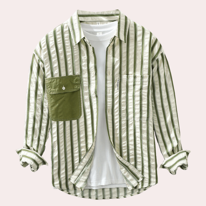 Modern Man's Casual Striped Shirt by Branko