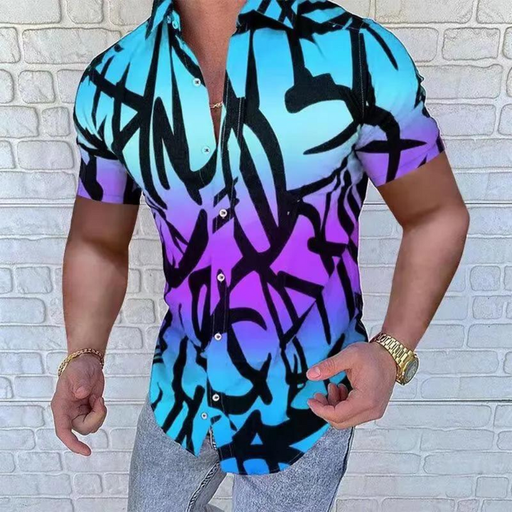 Trendy Short-Sleeved Shirt for the Contemporary Gentleman