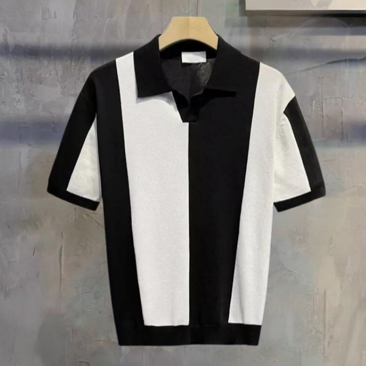 Classic Knitted Polo Shirt for the Fashion-Forward Gentleman