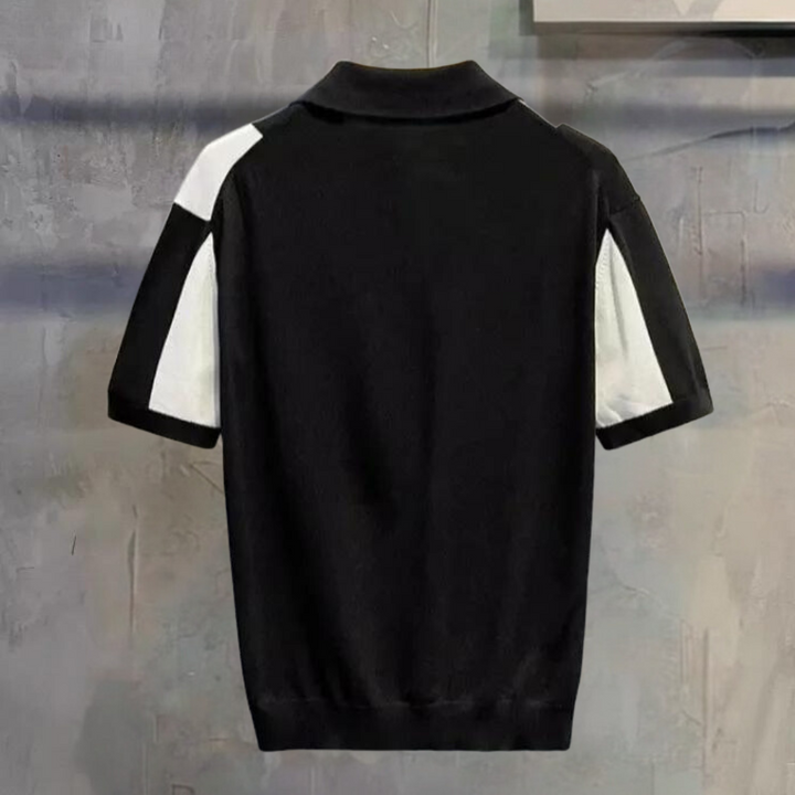 Classic Knitted Polo Shirt for the Fashion-Forward Gentleman
