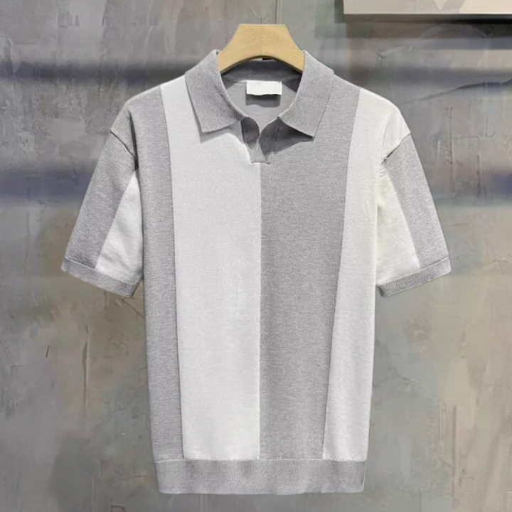 Classic Knitted Polo Shirt for the Fashion-Forward Gentleman