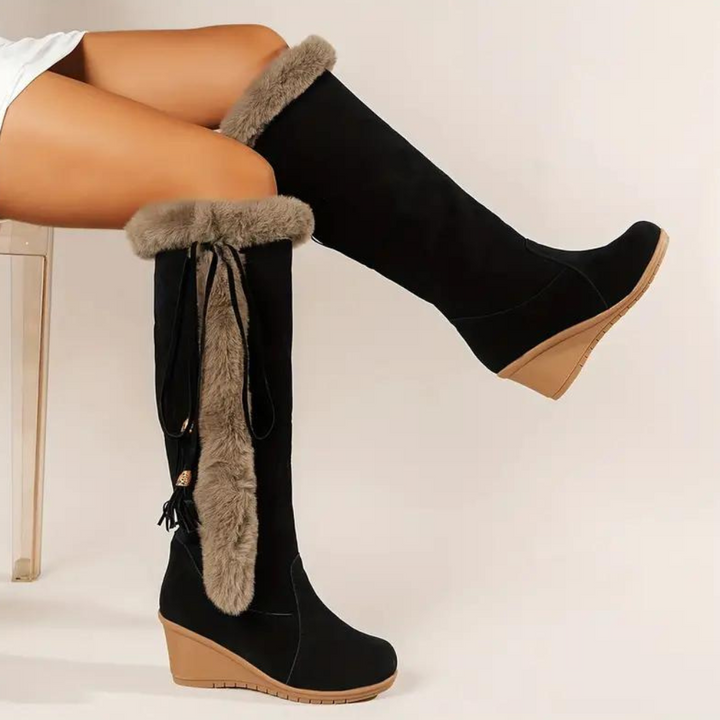 Chic knee-high winter boots for women's fashion and warmth