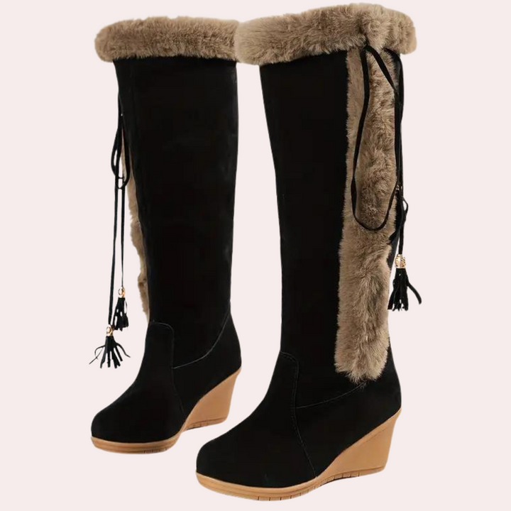 Chic knee-high winter boots for women's fashion and warmth
