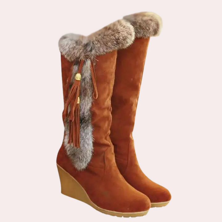 Chic knee-high winter boots for women's fashion and warmth