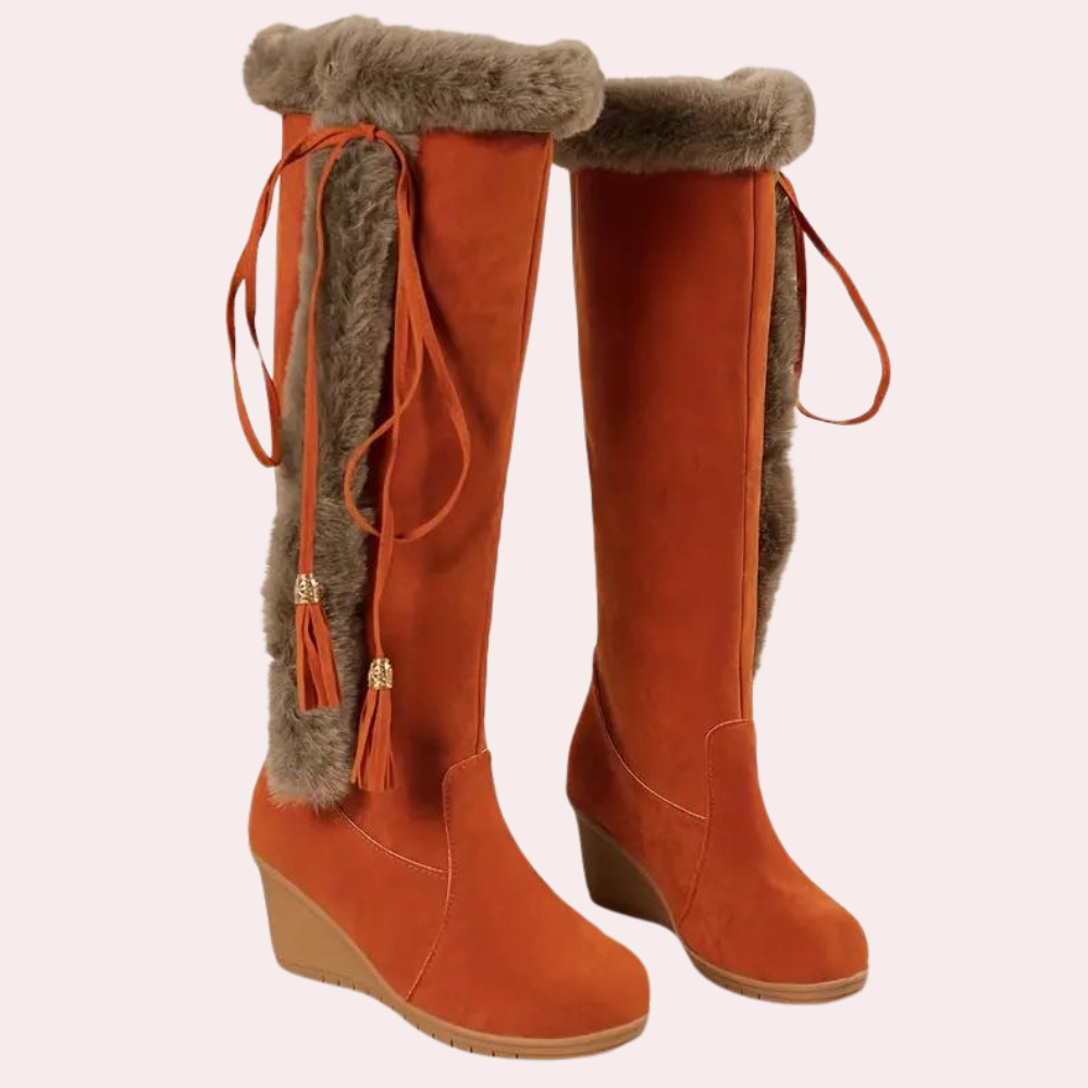 Chic knee-high winter boots for women's fashion and warmth