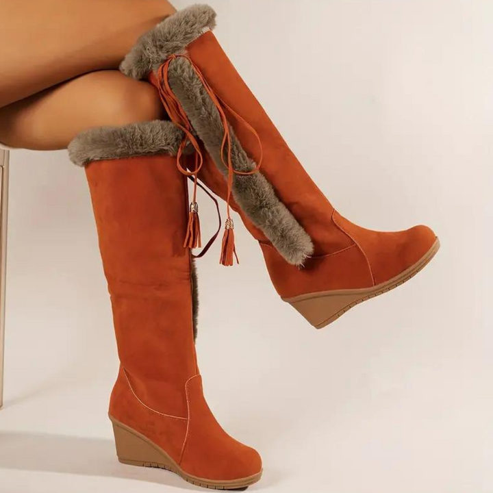 Chic knee-high winter boots for women's fashion and warmth