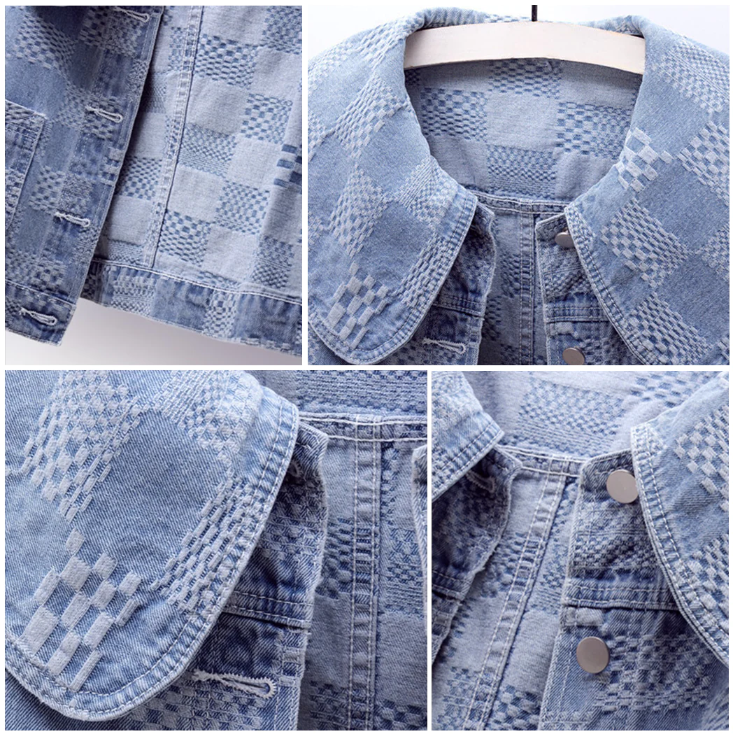 Stylish Oversized Denim Jacket with Chic Collar