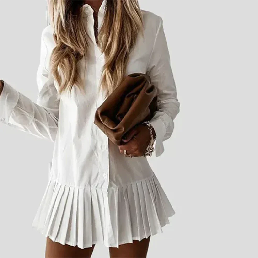Chic Pleated Mini Dress for Effortless Elegance