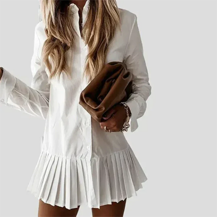 Chic Pleated Mini Dress for Effortless Elegance