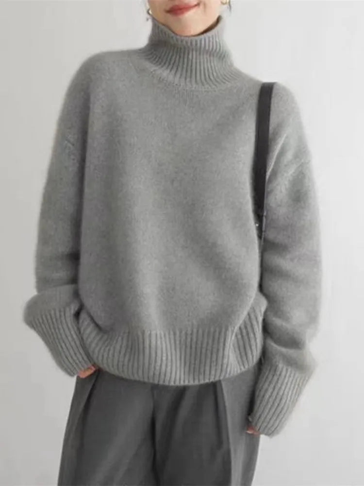 Elevate Your Style with the Women's Chic Turtleneck Sweater
