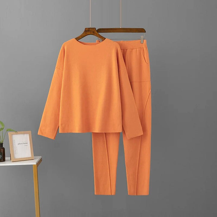 Cozy Chic 2-Piece Knitted Tracksuit