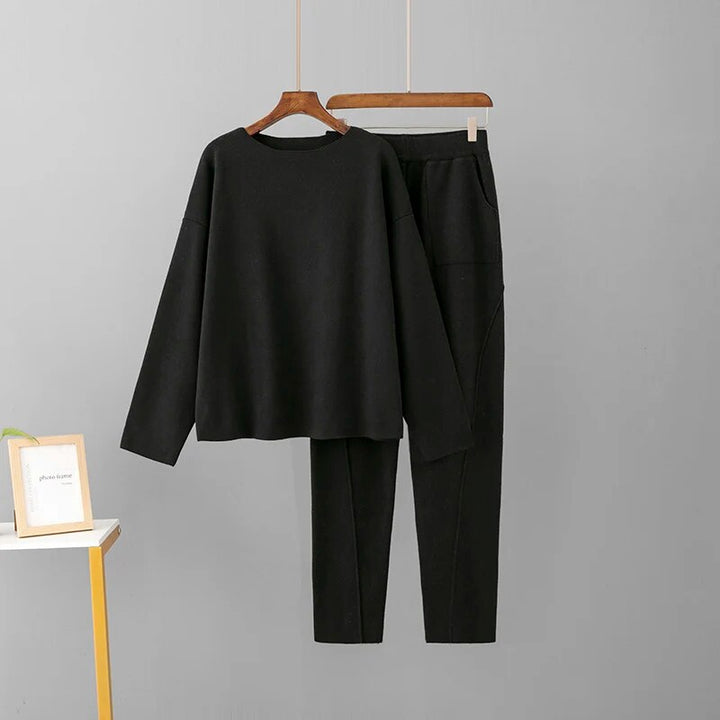 Cozy Chic 2-Piece Knitted Tracksuit