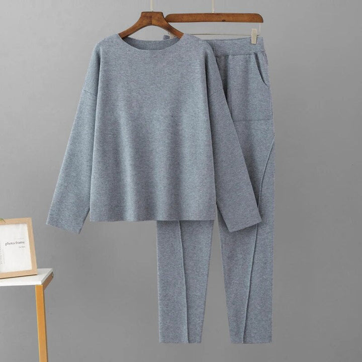 Cozy Chic 2-Piece Knitted Tracksuit