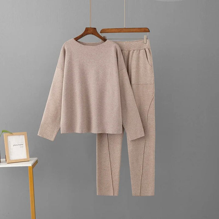 Cozy Chic 2-Piece Knitted Tracksuit