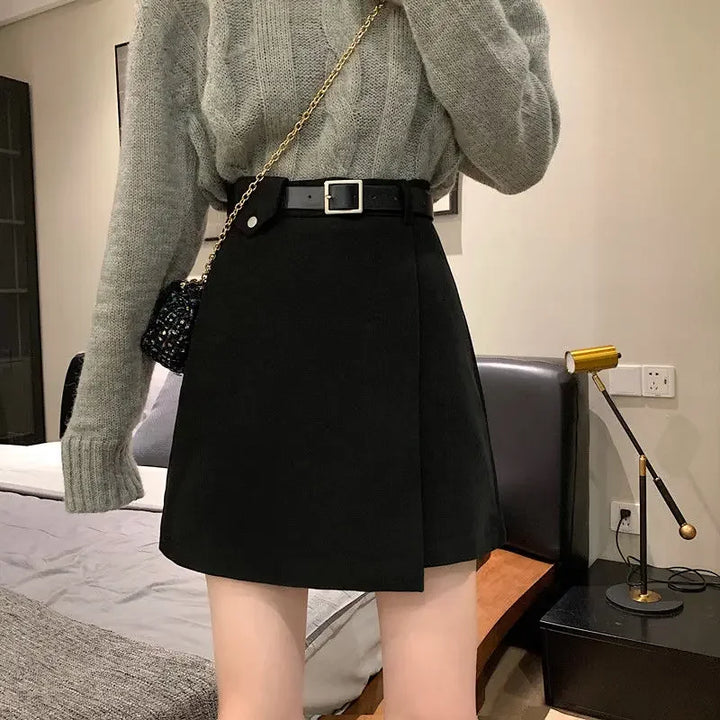 Chic Mini Skirt with Stylish Belt