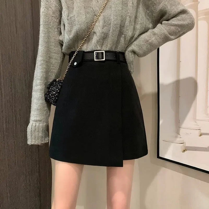 Chic Mini Skirt with Stylish Belt