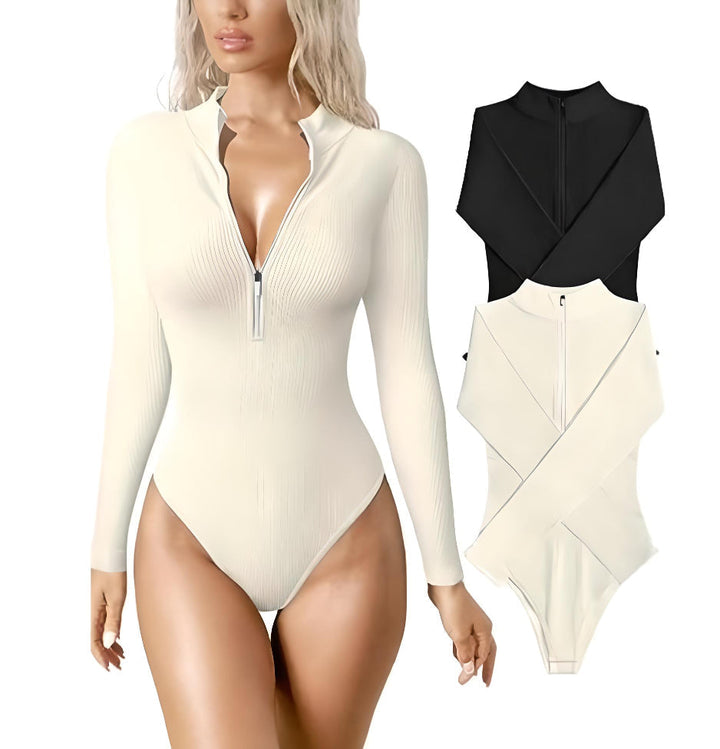 Bodycon zip in elastane