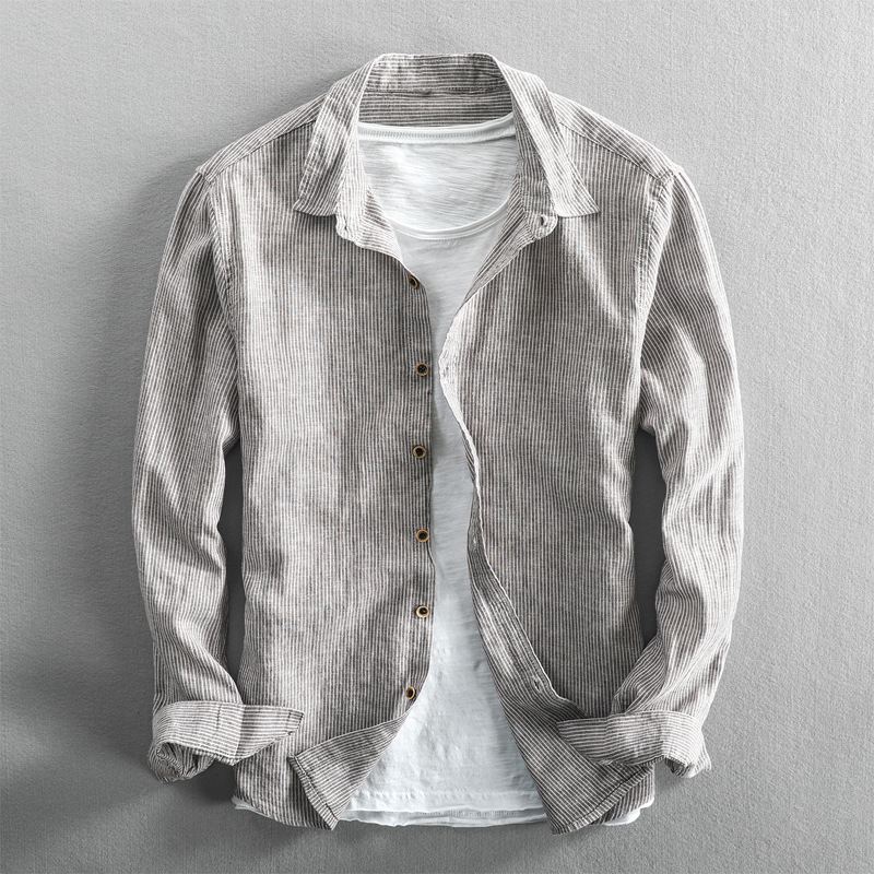 Stylish Striped Linen Shirt for Effortless Elegance
