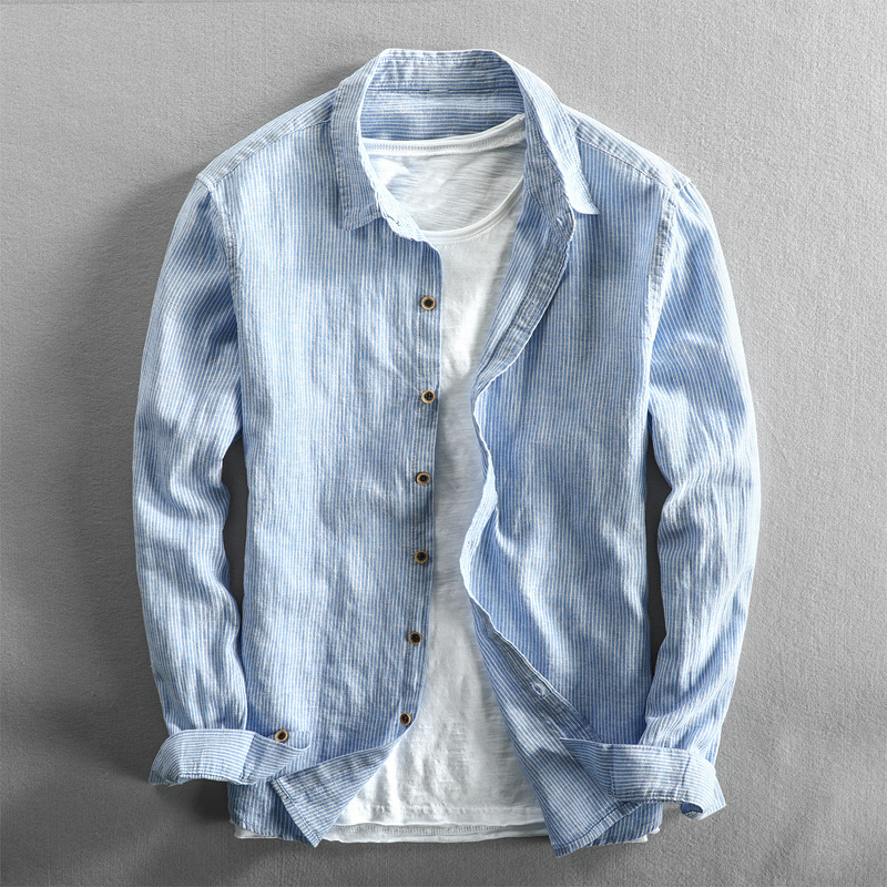 Stylish Striped Linen Shirt for Effortless Elegance