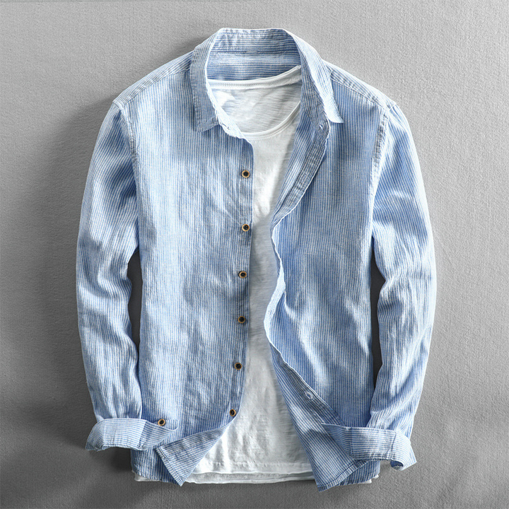 Stylish Striped Linen Shirt for Effortless Elegance