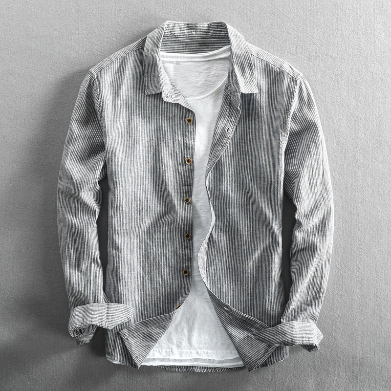 Stylish Striped Linen Shirt for Effortless Elegance