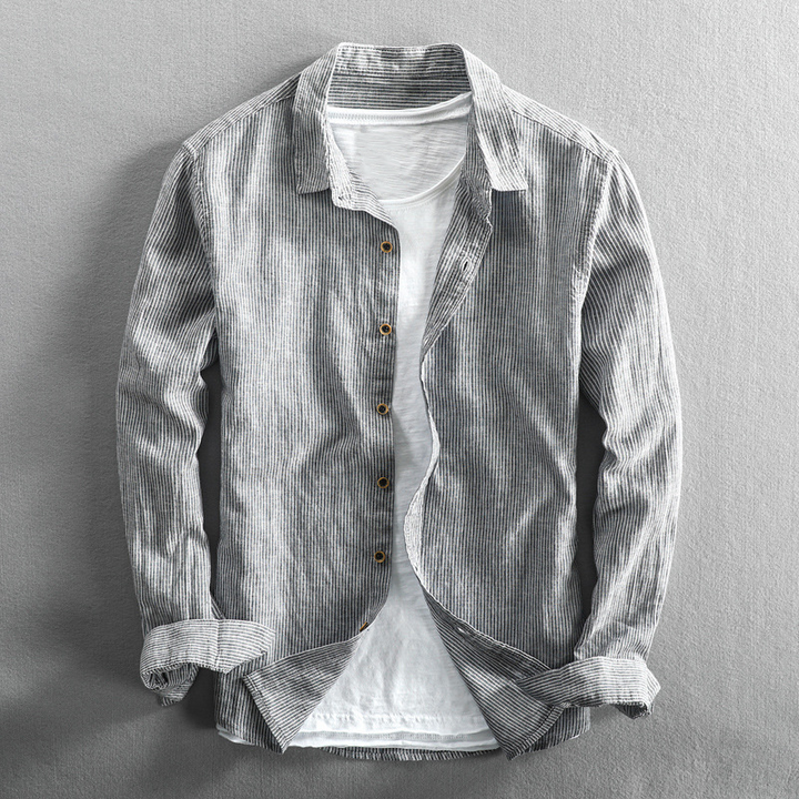 Stylish Striped Linen Shirt for Effortless Elegance