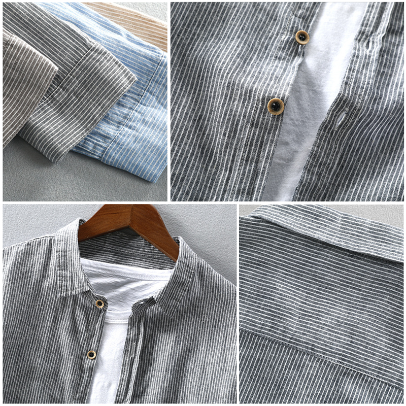 Stylish Striped Linen Shirt for Effortless Elegance