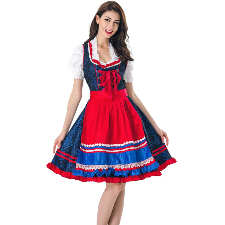 Charming Bavarian Dirndl Dress for a Festive Oktoberfest Celebration
