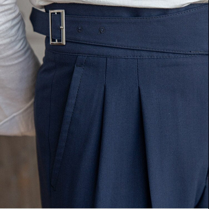 Stylish Buckle Detail Trousers for Men