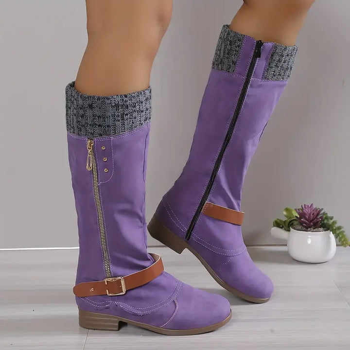 Chic Women's Boots in Fashionable Solid Colours