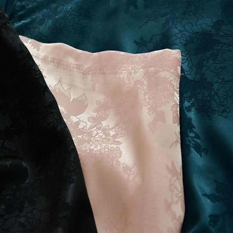 Charming Floral Satin Mini Skirt