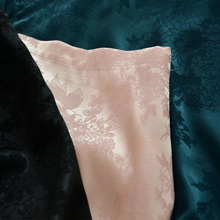Charming Floral Satin Mini Skirt