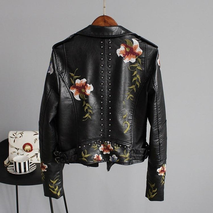 Chic Women's Leather Biker Jacket