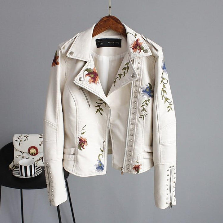 Chic Women's Leather Biker Jacket