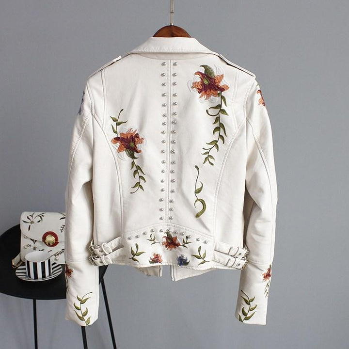 Chic Women's Leather Biker Jacket