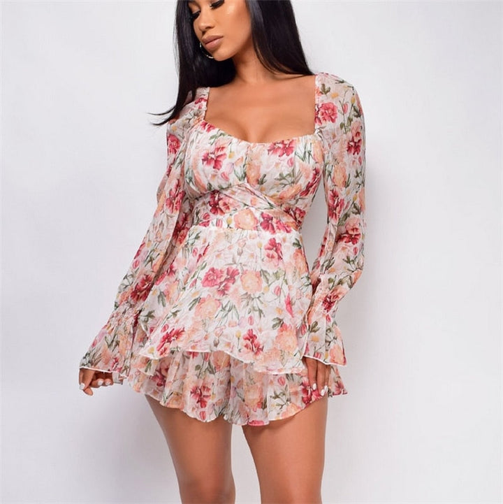 Captivating Mini Dress Featuring Exquisite Ruffles