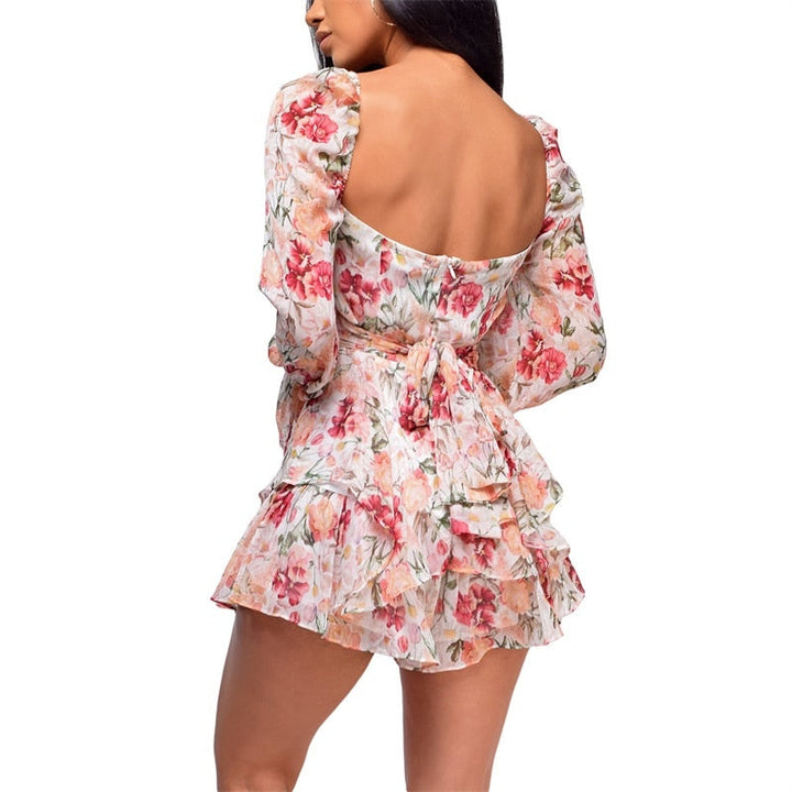 Captivating Mini Dress Featuring Exquisite Ruffles