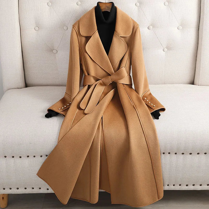 Elegant Wool Trench Coat for Timeless Style