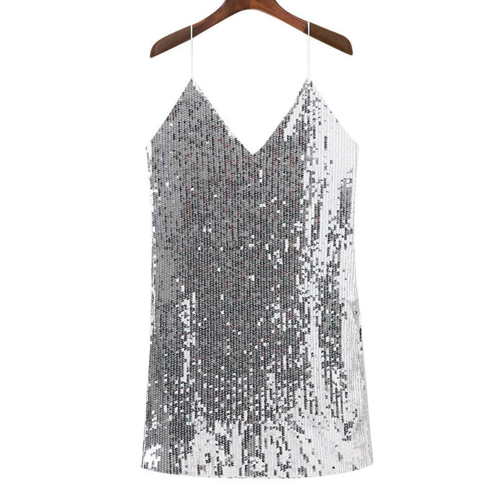 Glimmering Grace: Sequin Slip Dress