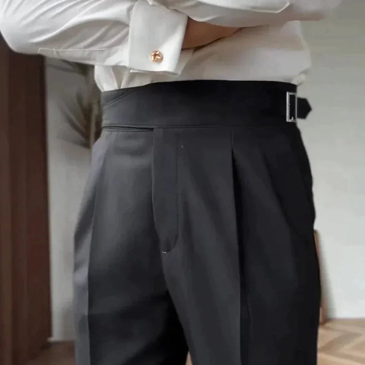 Stylish Buckle Detail Trousers for Men