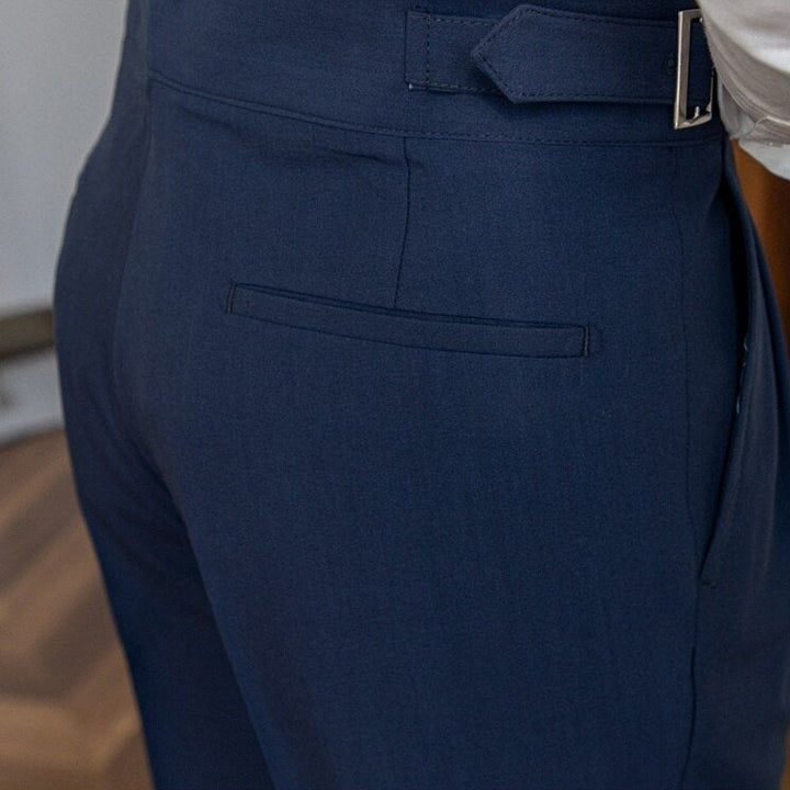 Stylish Buckle Detail Trousers for Men