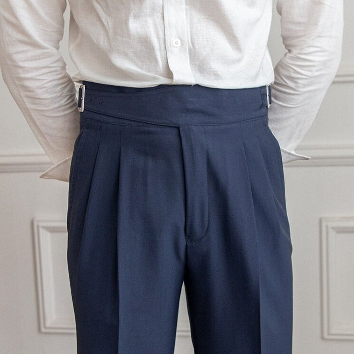 Stylish Buckle Detail Trousers for Men