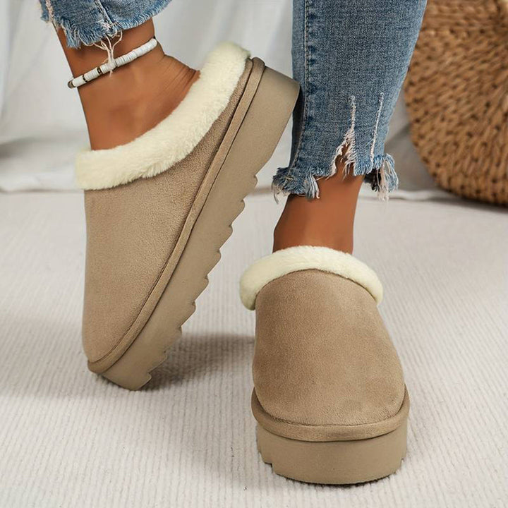 Plush Slippers Featuring a Thick, Supportive Sole!