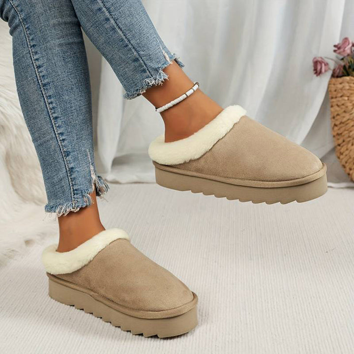 Plush Slippers Featuring a Thick, Supportive Sole!