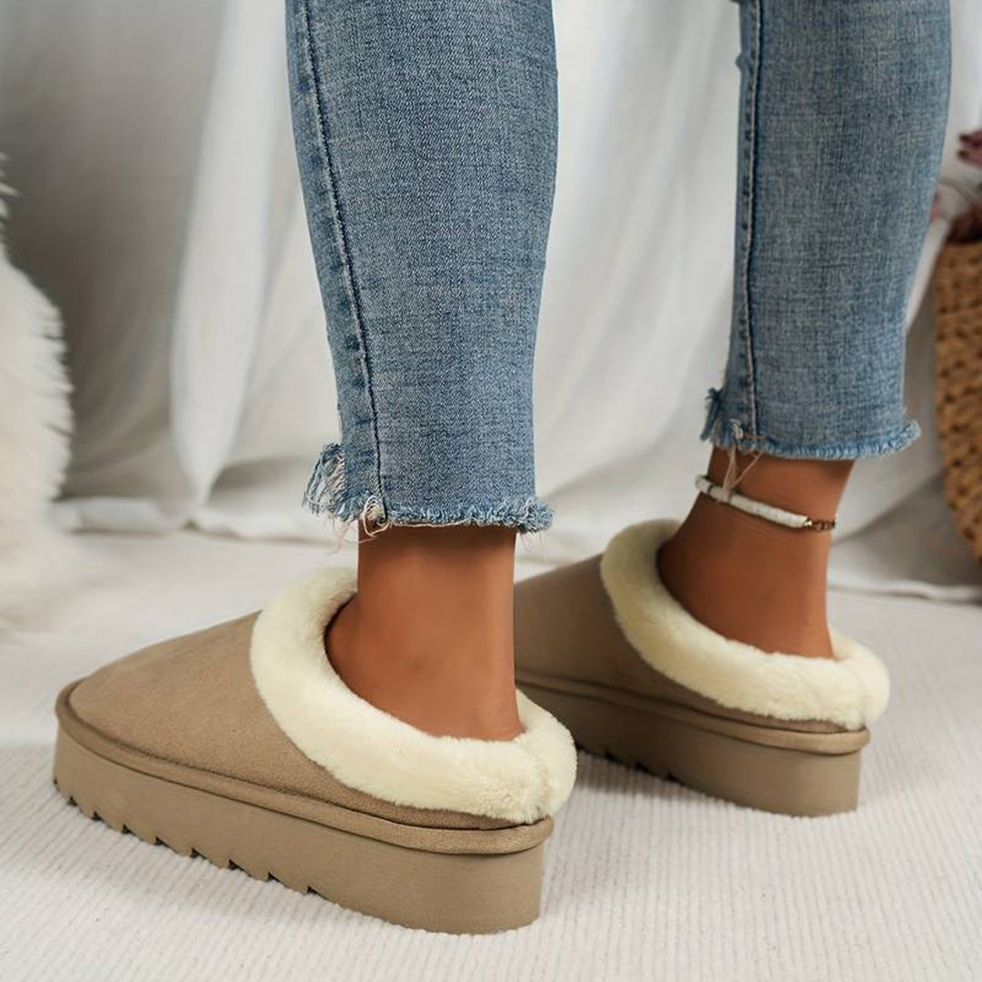 Plush Slippers Featuring a Thick, Supportive Sole!