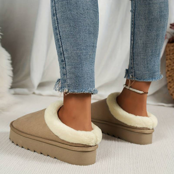 Plush Slippers Featuring a Thick, Supportive Sole!