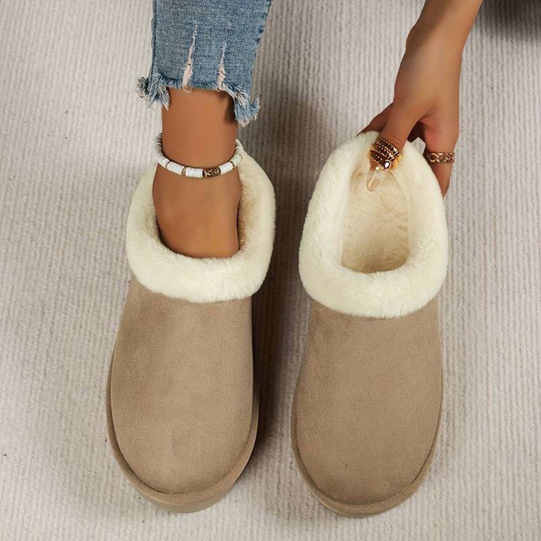 Plush Slippers Featuring a Thick, Supportive Sole!