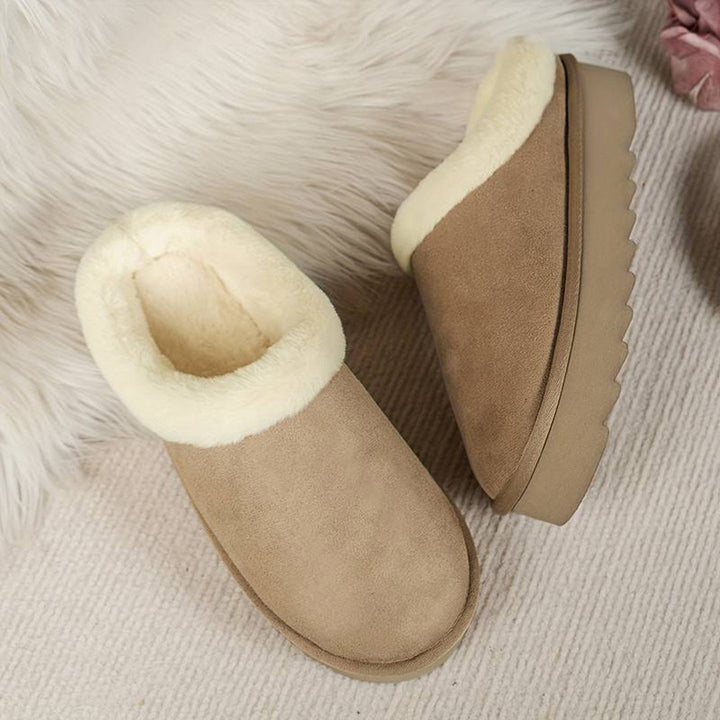 Plush Slippers Featuring a Thick, Supportive Sole!