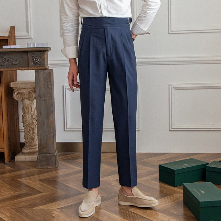 Stylish Buckle Detail Trousers for Men